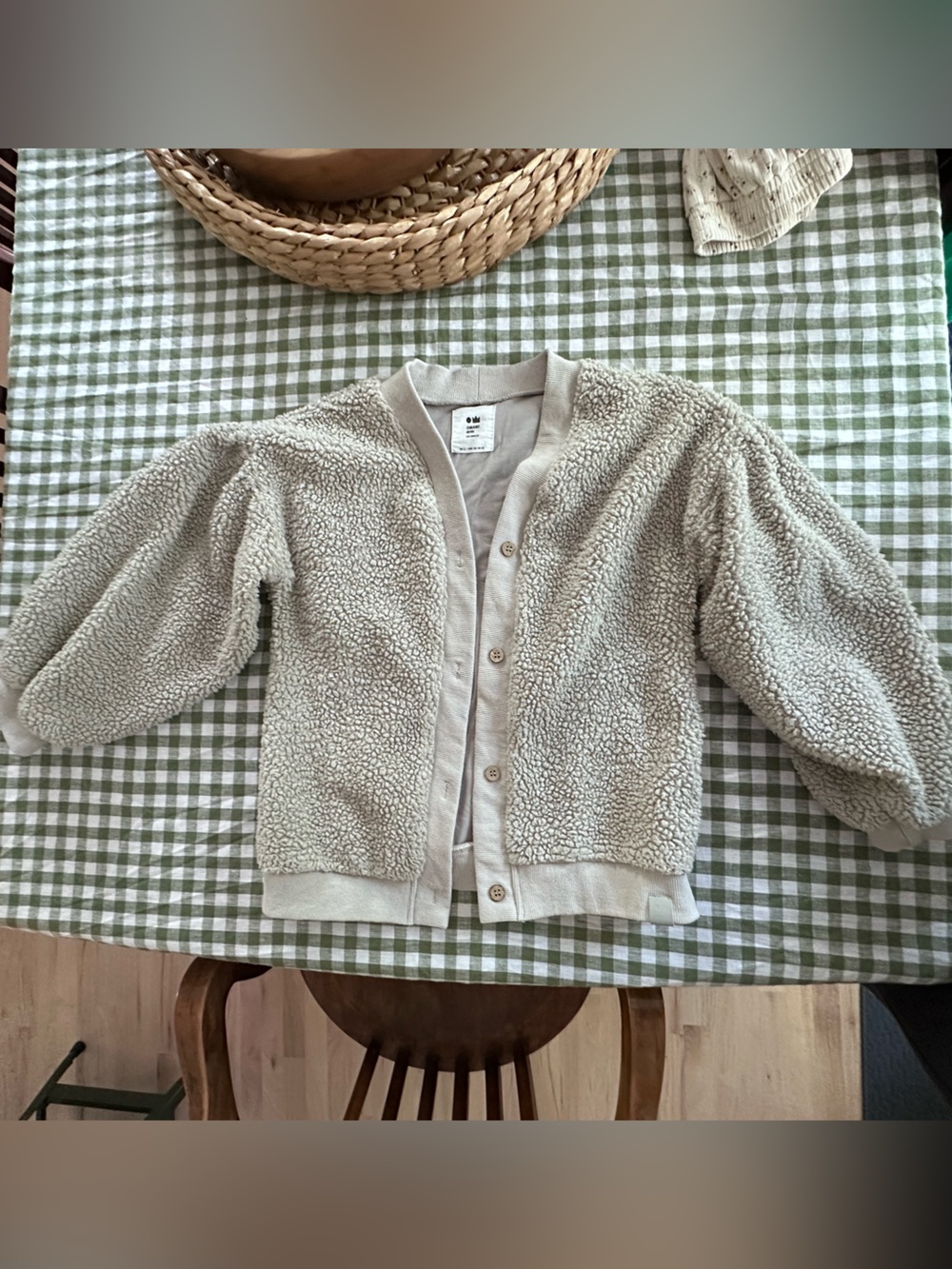 Omamimini Beige Sherpa Jacket